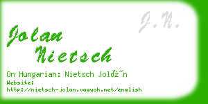 jolan nietsch business card